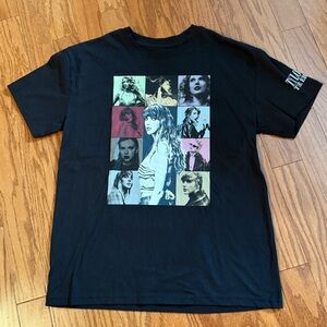 Taylor Swift - The Eras Tour Merch -Black 100%Cotton TShirt- Size Small-Like New